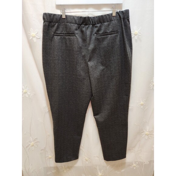 INVESTMENTS WOMEN XL BLACK PLEATED PANTS STRETCHY WAIST SLACKS CAREER TWEED CHIC - Picture 6 of 15
